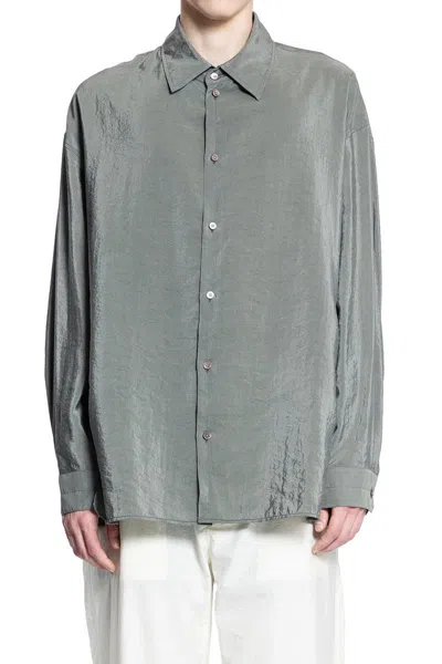 Shop Lemaire Shirts In Grey