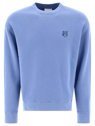 Shop Maison Kitsuné "tonal Fox" Sweatshirt In Blue