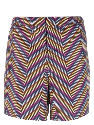 Shop Missoni Signature Zigzag Swim Shorts In Multicolour