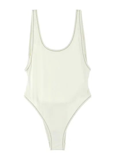 Shop Reina Olga 'pamela' One-piece Swimsuit In White