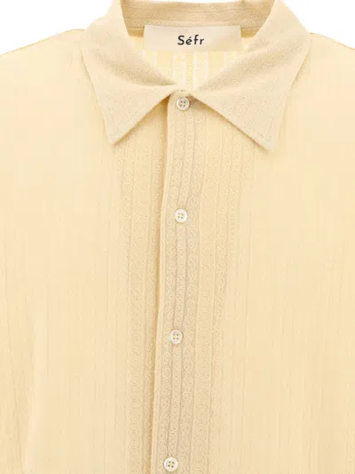 Shop Séfr "ripley" Shirt In Beige