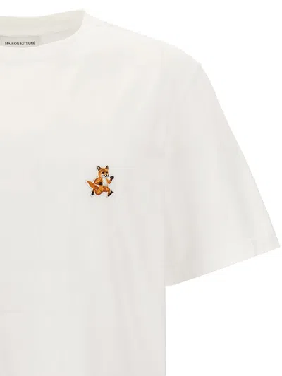 Shop Maison Kitsuné 'speedy Fox Patch' T-shirt In White