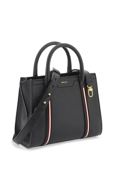 Bally Small Code Tote Bag In Nero