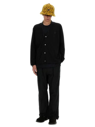 Needles Poly Mesh Cardigan In Black