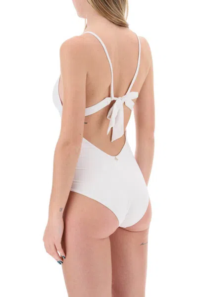 Shop Max Mara One-piece Swimsuit With Cup In Bianco