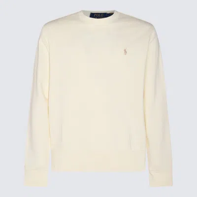 Shop Polo Ralph Lauren Beige Cotton Sweatshirt In Clubhouse Cream
