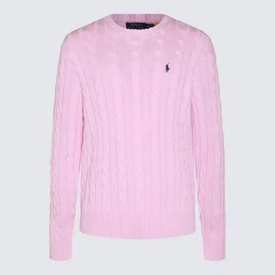 Shop Polo Ralph Lauren Pink Cotton Knitwear In Carmel Pink