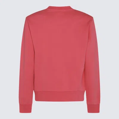 Shop Polo Ralph Lauren Red Cotton Sweatshirt In Pale Red