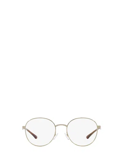 Shop Emporio Armani Eyeglasses In Shiny Pale Gold