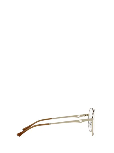 Shop Emporio Armani Eyeglasses In Shiny Pale Gold
