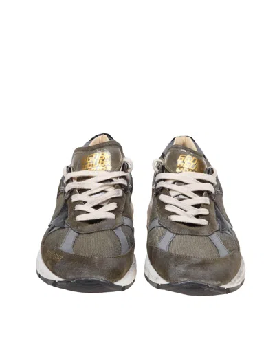 Shop Golden Goose Suede And Mesh Sneakers In Olive Green