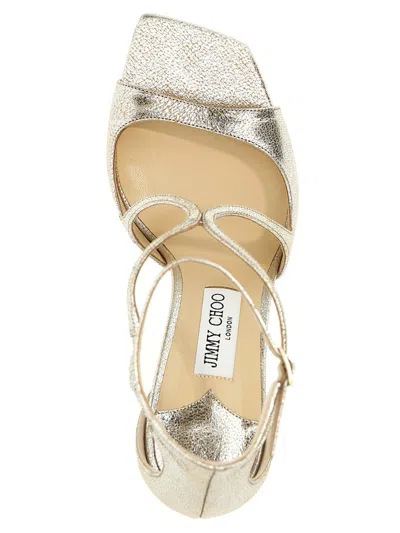 Shop Jimmy Choo 'azia' Sandals In Gold