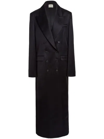 Shop Khaite Double-breasted Coat The Blake Clothing In Black