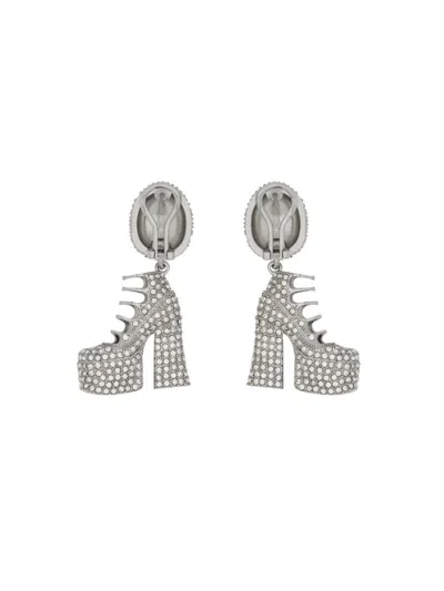 Shop Marc Jacobs "kiki Crystal" Earrings In Silver