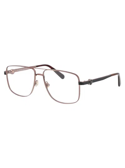 Moncler Ml5178 Glasses In 036 Bronzo Scuro Lucido