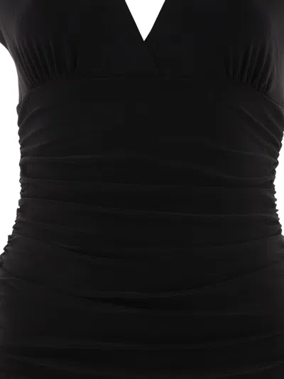 Shop Norma Kamali V-neck Jumpsuit In Black