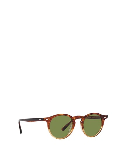 Shop Oliver Peoples Sunglasses In Dark Amber Gradient