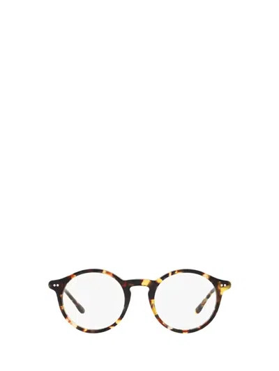 Shop Polo Ralph Lauren Eyeglasses In Shiny Milky Yellow Havana