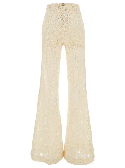 Shop Twinset Pants In Ivory