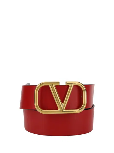 Shop Valentino Garavani Belts E Braces In Nero-rouge Pur