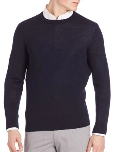 Theory Riland New Sovereign Slim Fit Crewneck Jumper In Alloy