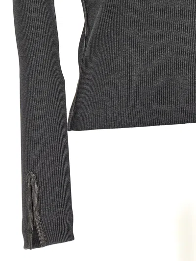 Shop Brunello Cucinelli Ribbed Sweater Sweater, Cardigans Gray
