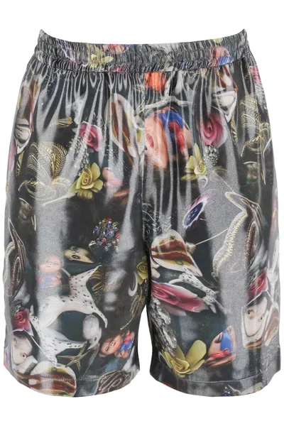 Shop Acne Studios "printed Shorts For B. Sund Men In Multicolor