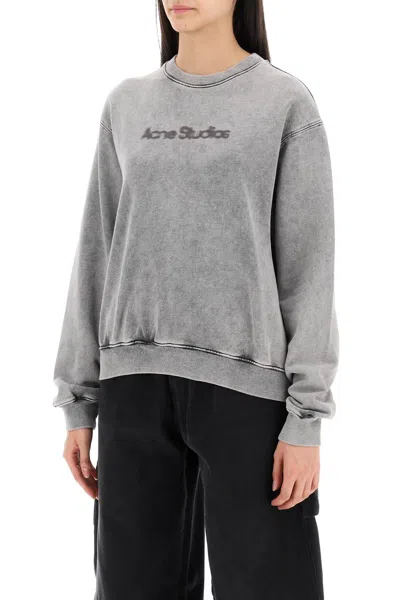 Shop Acne Studios "round Neck Sweatshirt With Blurred Women In Multicolor
