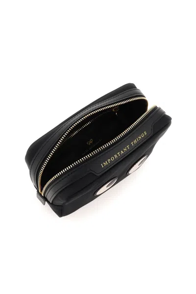 Shop Anya Hindmarch Important Things Eyes Nylon Pouch Women In Black