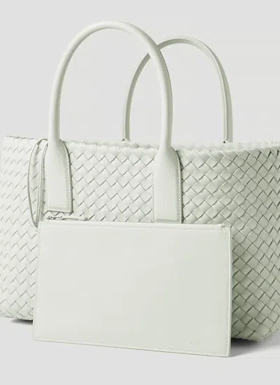 Shop Bottega Veneta Women Cabat Tote Bag In White
