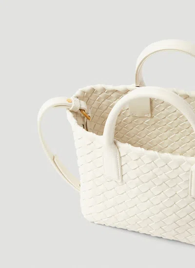 Shop Bottega Veneta Women Cabat Mini Tote Bag In White