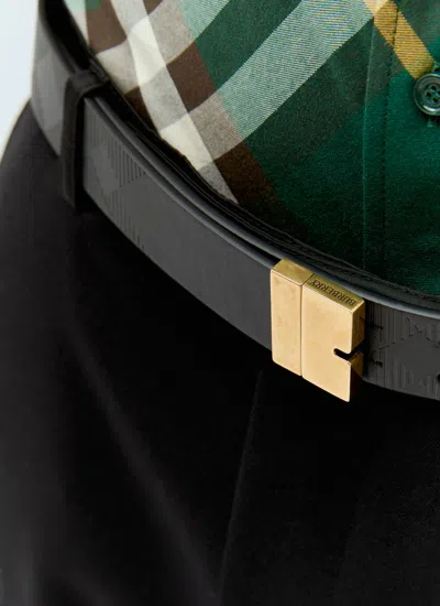 Shop Burberry Men Reversible B Cut Leather Belt In Black
