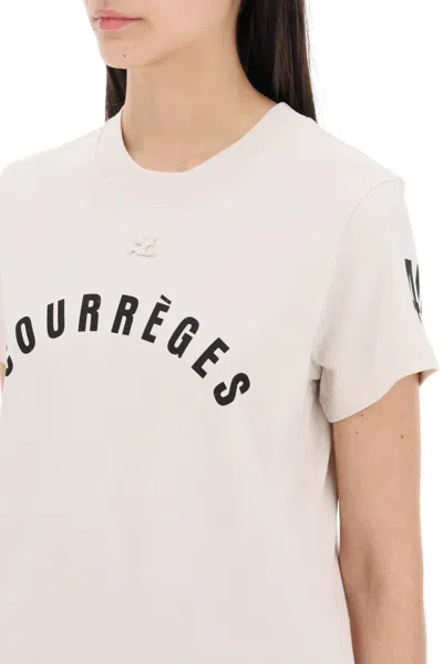 Shop Courrèges Courreges "ac Straight T-shirt With Print Women In Multicolor