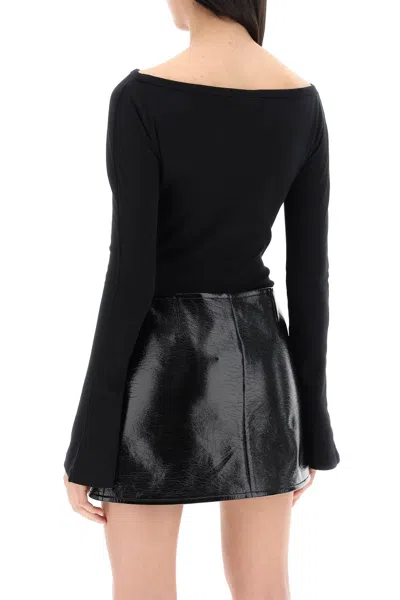 Shop Courrèges Courreges "jersey Body With Cut-out Women In Black