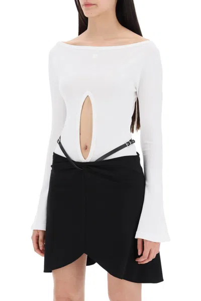 Shop Courrèges Courreges "jersey Body With Cut-out Women In Multicolor