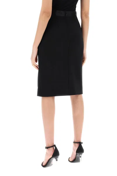 Shop Dolce & Gabbana "knee-length Skirt With Satin Women In Multicolor