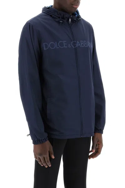 Shop Dolce & Gabbana Reversible Windbreaker Jacket Men In Multicolor
