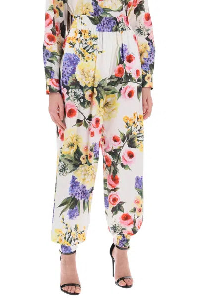 Shop Dolce & Gabbana Rose Garden Harem Pants Women In Multicolor