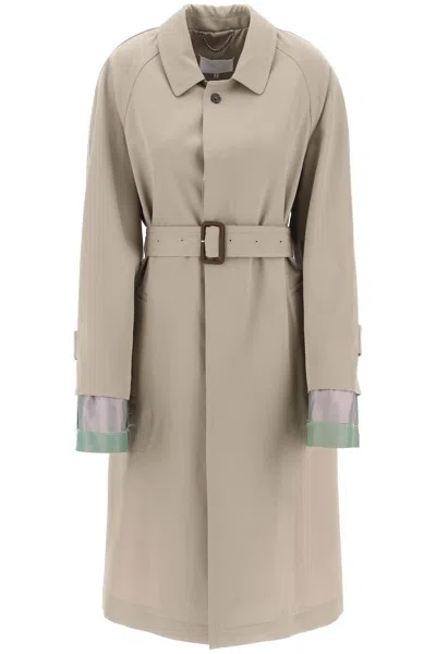 Shop Maison Margiela "trench Coat With Discreet Women In Multicolor