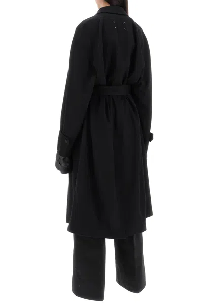 Shop Maison Margiela "trench Coat With Discreet Women In Black