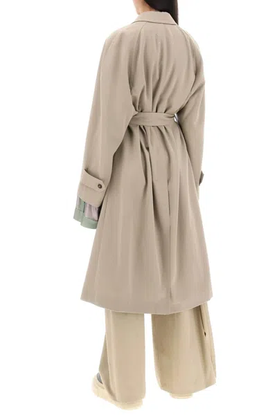 Shop Maison Margiela "trench Coat With Discreet Women In Multicolor