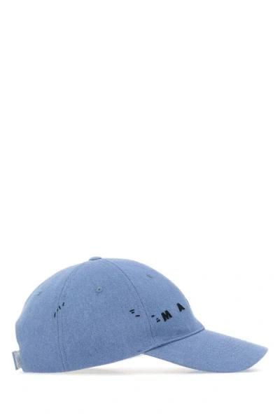 Shop Marni Man Light Blue Cotton Baseball Hat