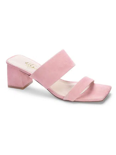 Shop 42 Gold Lizbett Womens Suede Square Toe Block Heel In Pink
