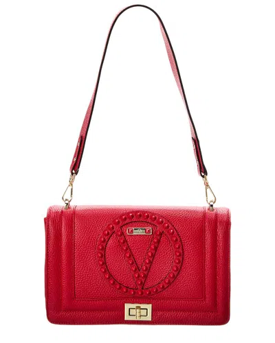 Shop Valentino By Mario Valentino Alice Rock Leather Shoulder Bag In Red