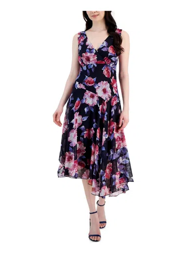 Shop Connected Apparel Womens Semi-formal Floral Shift Dress In Multi