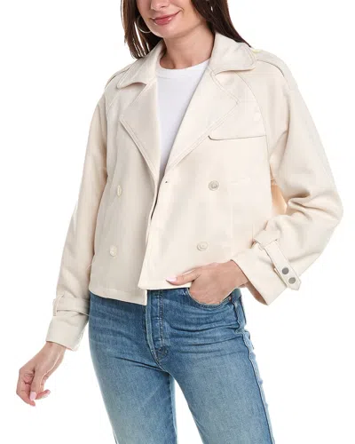 Shop Rachel Rachel Roy Double-breasted Crop Jacket In White