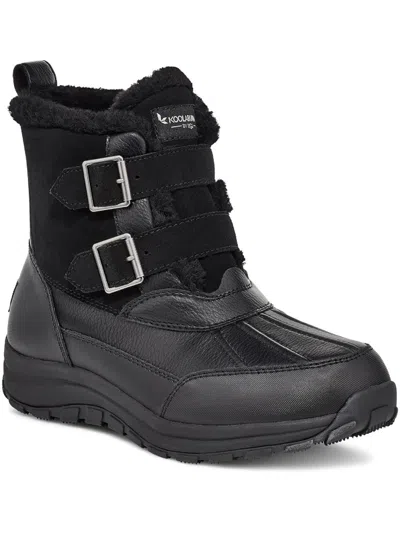 Shop Koolaburra Imree Moto Boot Womens Cold Weather Water Repellent Waterproof & Weather Resistant In Black