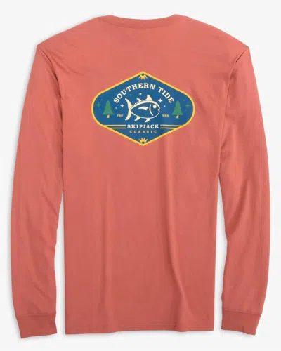 Shop Southern Tide Yuletide Classic Tee In Pink