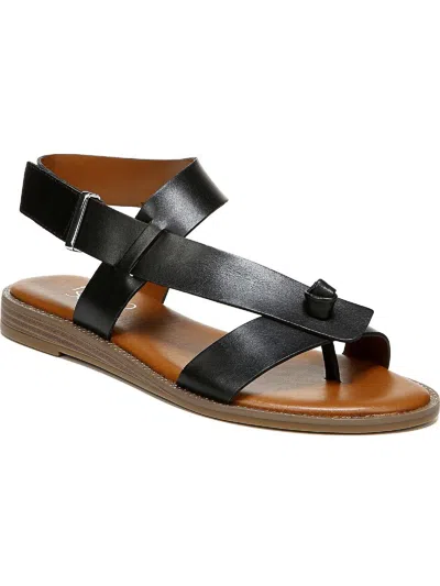 Shop Franco Sarto Glennie Womens Leather Thong Slingback Sandals In Black