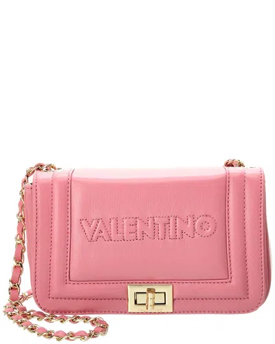 Shop Valentino By Mario Valentino Beatriz Embossed Leather Shoulder Bag In Pink